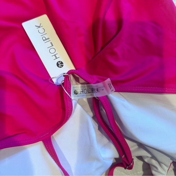 Holipick One Shoulder Tummy control Swimsuit-pink Size L - Picture 6 of 7